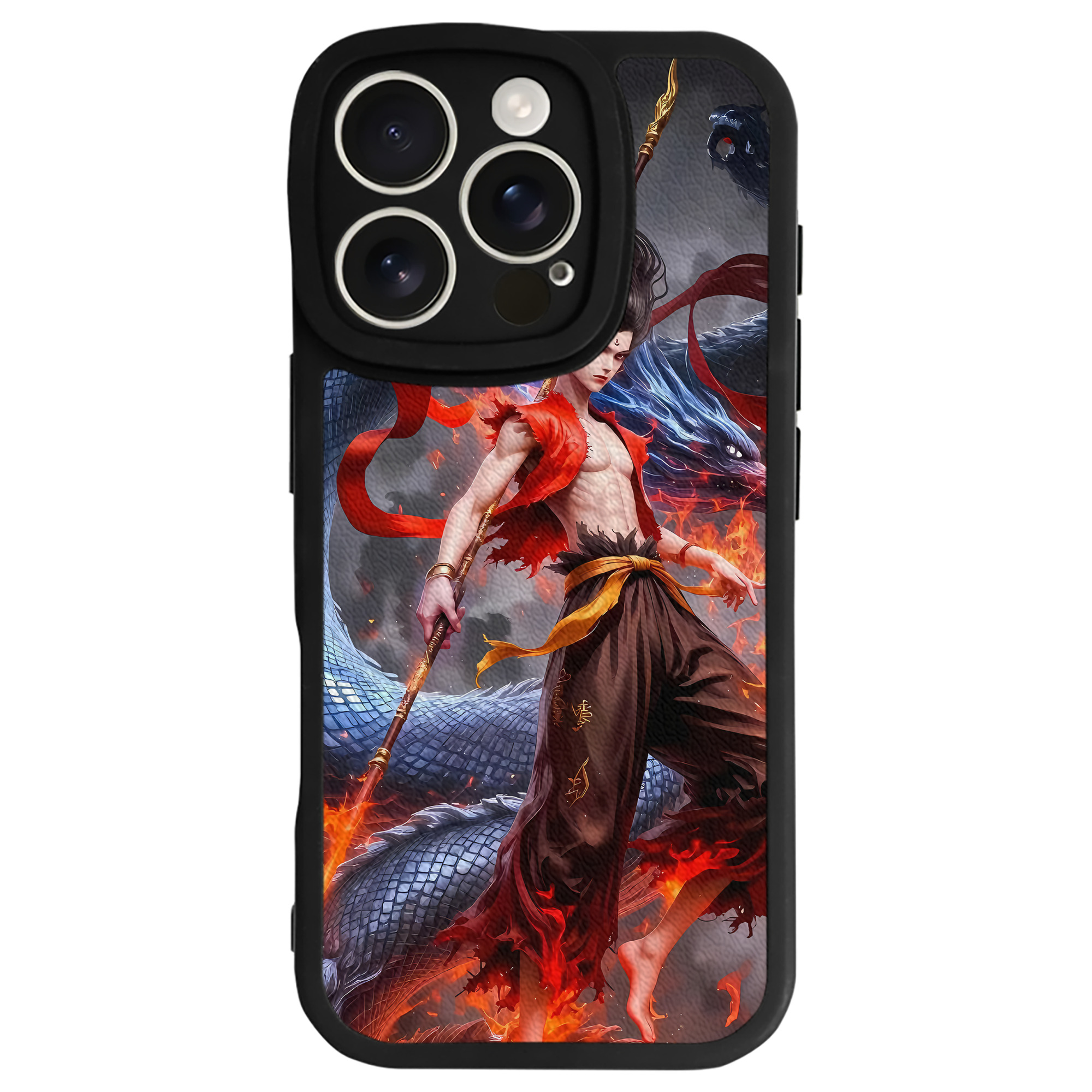 （画像用） Ne Zha 2 ナタ 魔童の大暴れ 【iPhone 16シリーズ対応】シリコンスマホケース（レザー調） 材質：シリコン